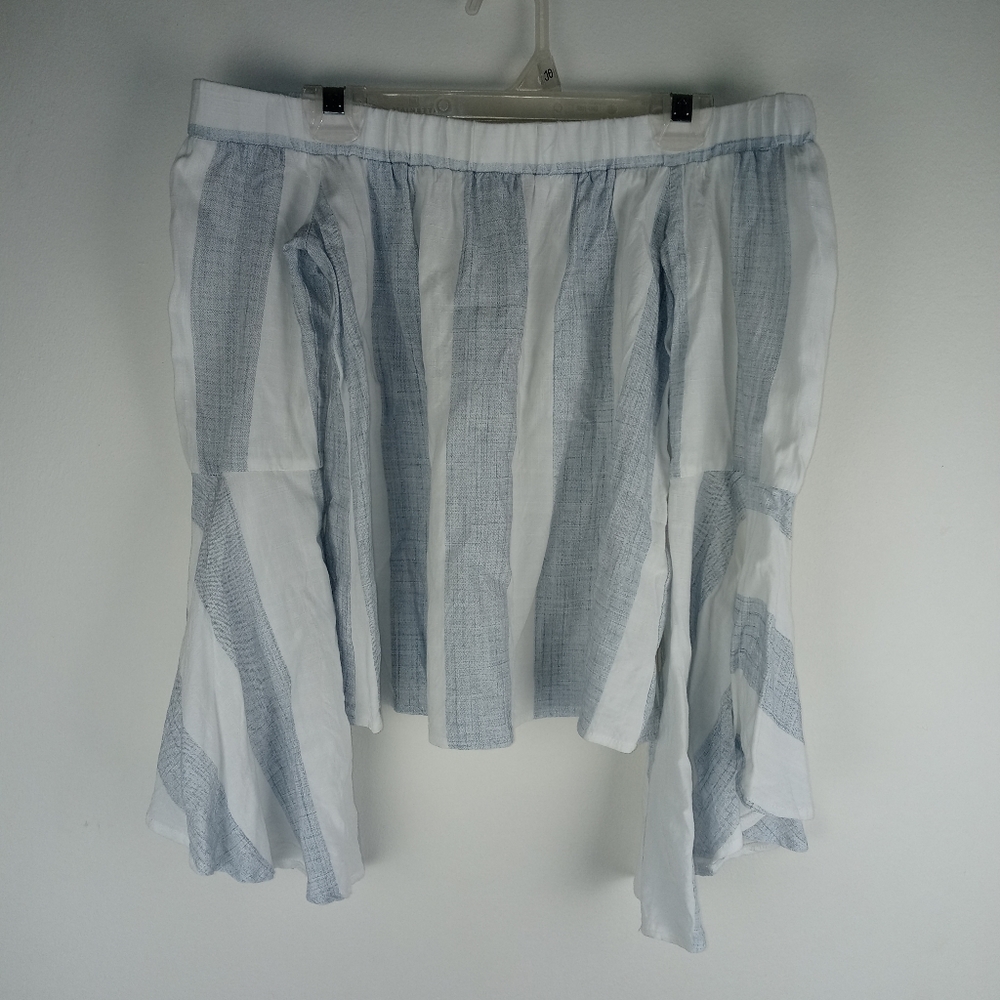 Seek The Label Striped Off The Shoulder Boho Top Size S